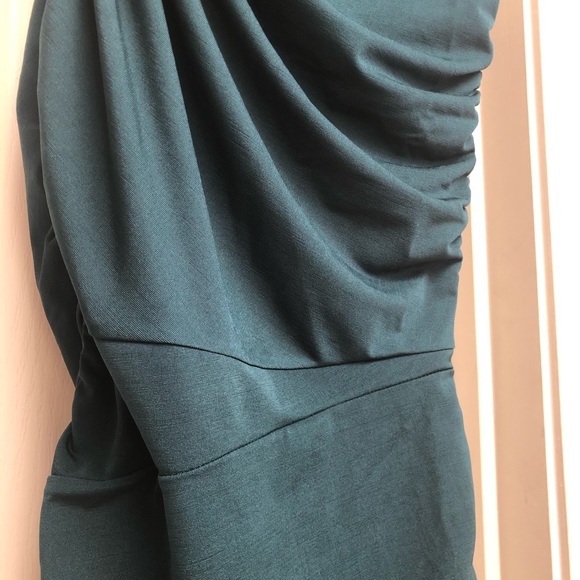 Emerald Green One Shoulder Dress from Pretty Little Thing- Sizes 0 & 2 NWT - Picture 2 of 3